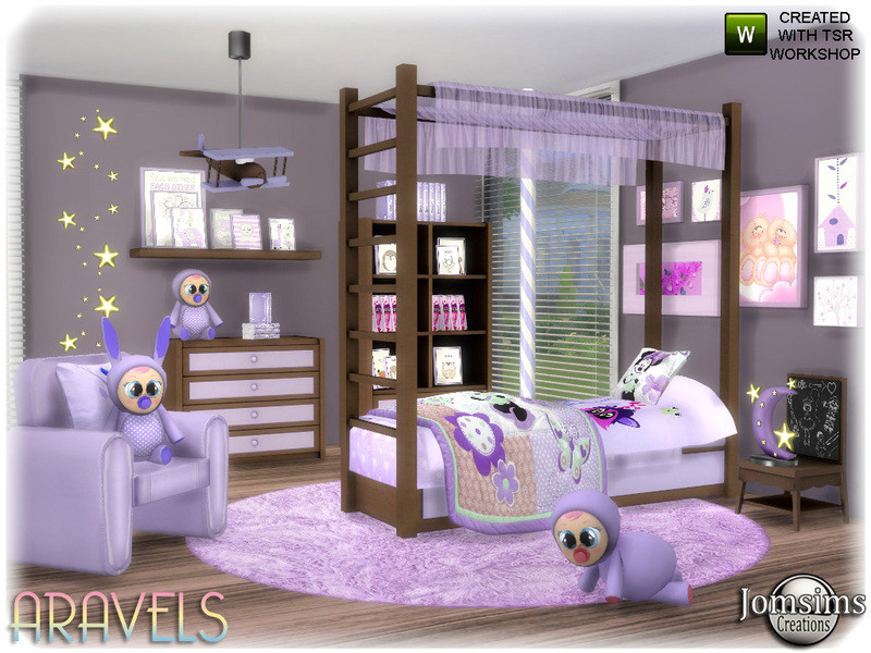 Sims 4 Kids Bedroom
 jomsims Aravels kids bedroom