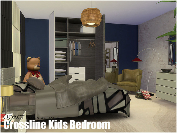 Sims 4 Kids Bedroom
 My Sims 4 Blog QoAct s Crossline Kids Bedroom
