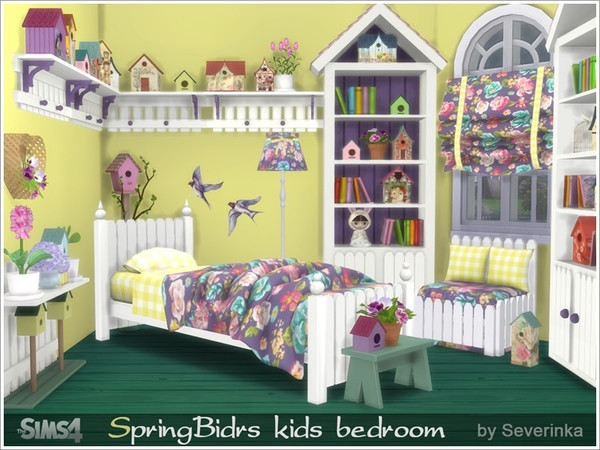 Sims 4 Kids Bedroom
 My Sims 4 Blog Spring Birds Kid s Bedroom Set by Severinka