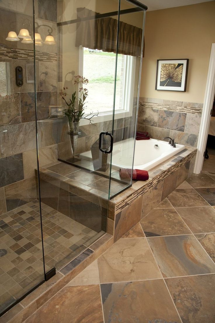 Slate Tile Bathroom Floor
 30 bathroom slate tile ideas