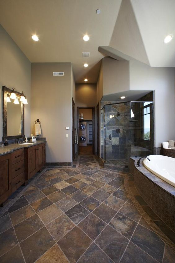 Slate Tile Bathroom Floor
 Slate Flooring Pinterest