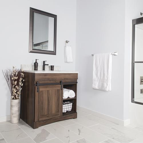 Sliding Door Bathroom Cabinet
 Dakota™ 36"W x 21"D Sliding Barn Door Bathroom Vanity