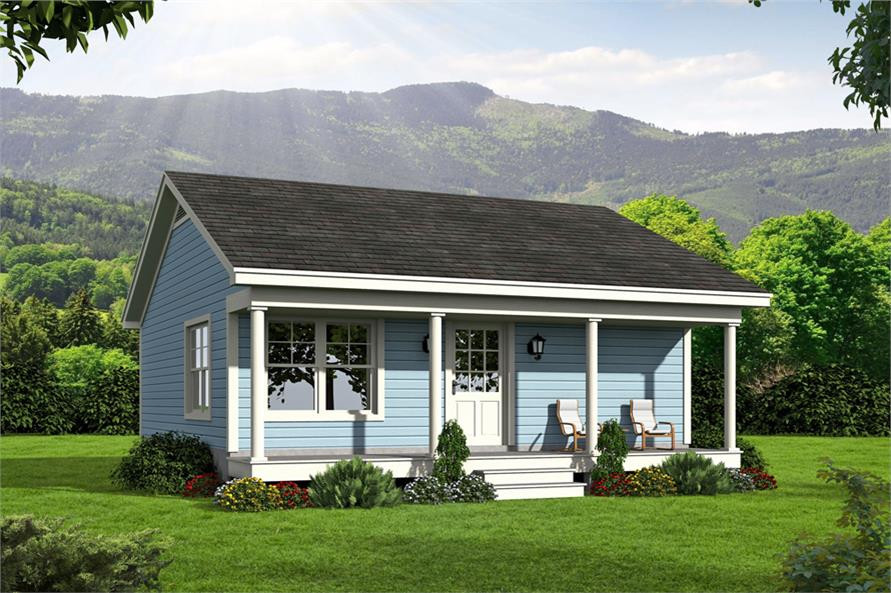 Small 1 Bedroom House
 Small Cottage style House Plan 1 Bedrms 1 Baths 561