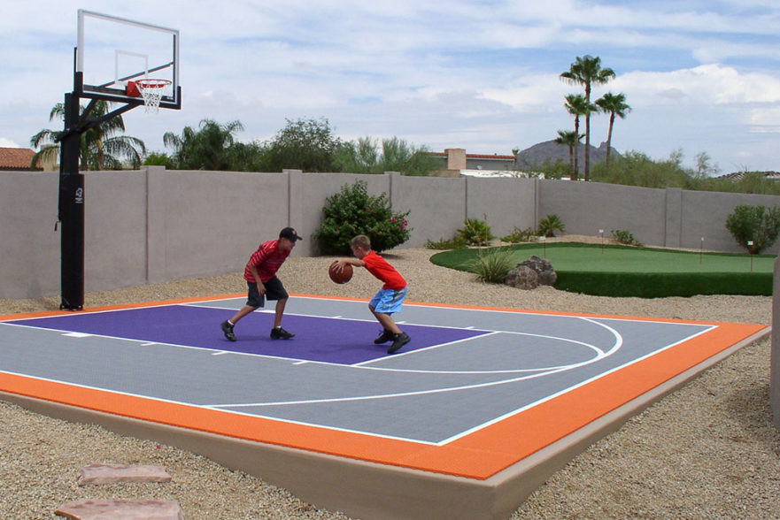 Small Backyard Basketball Court
 6 Reasons to Add a Backyard Court SYNLawn of Canada