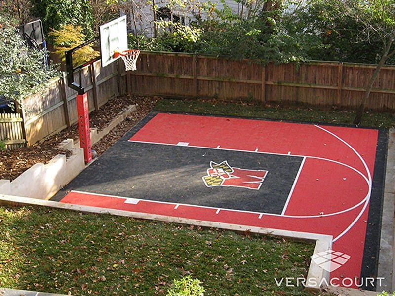 Small Backyard Basketball Court
 Small Backyard Basketball Court with Logo