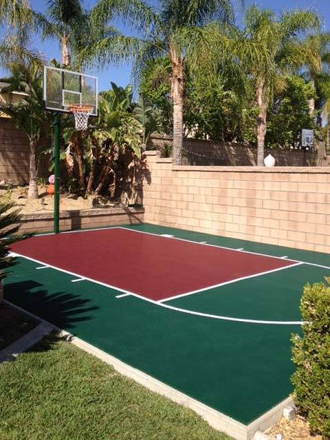 Small Backyard Basketball Court
 20 x 25 Basketball Court DunkStar DIY Backyard Courts