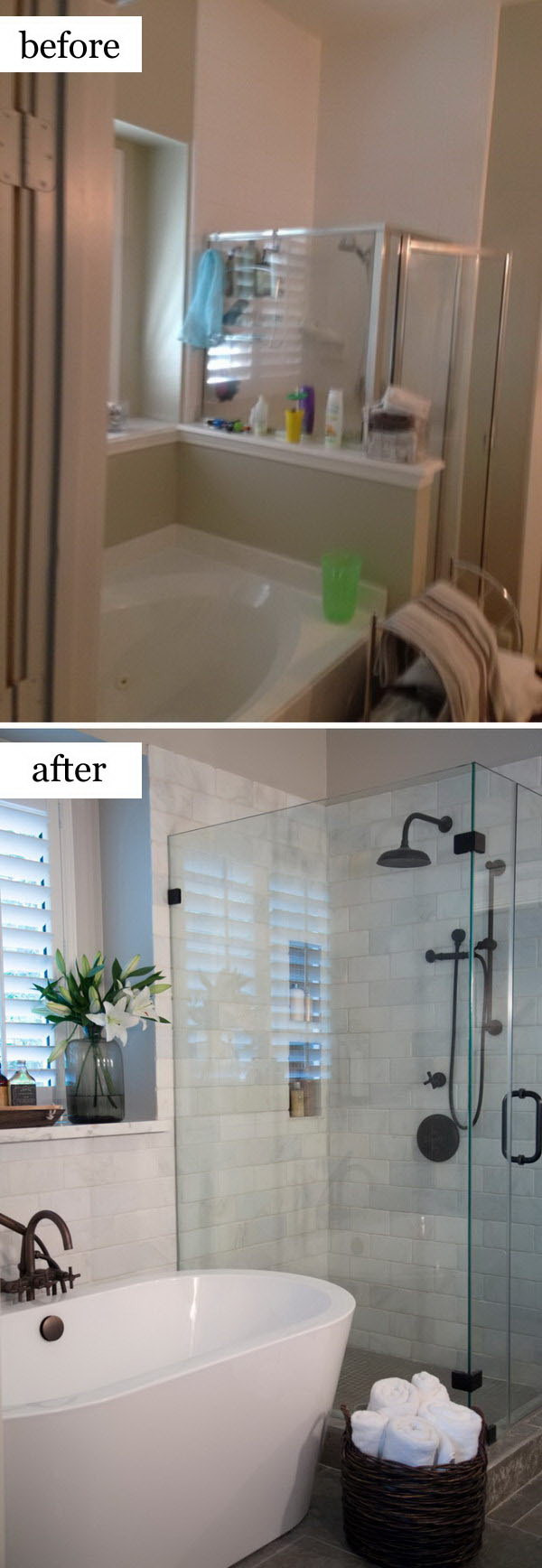 Small Bathroom Renovations
 Before and After Makeovers 20 Most Beautiful Bathroom