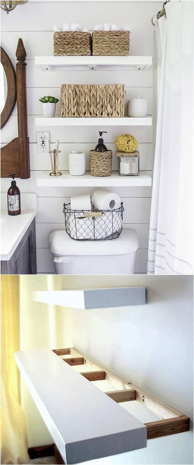 Small Bathroom Wall Shelf
 16 Easy and Stylish DIY Floating Shelves & Wall Shelves
