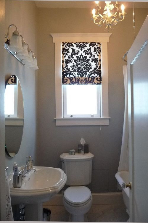 Small Bathroom Window Curtains
 23 Bathrooms with Roman Shades MessageNote