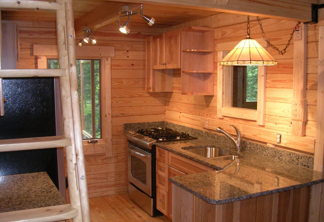 Small Cabin Kitchen
 Small Cabin Kits Vacationer Log Cabin