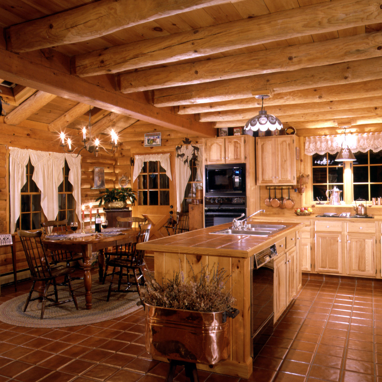 Small Cabin Kitchen
 Log Home Kitchen Counter Choices