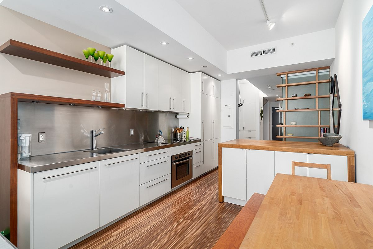 Small Contemporary Kitchen
 Small Modern Apartment in Vancouver Maximizes Space and Style