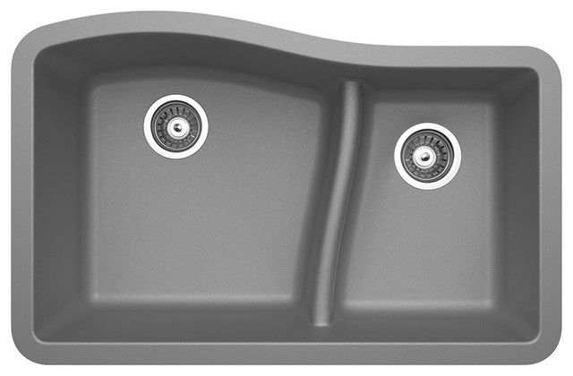 Small Double Kitchen Sink
 Swan Granite and Small Double Bowl Undermount
