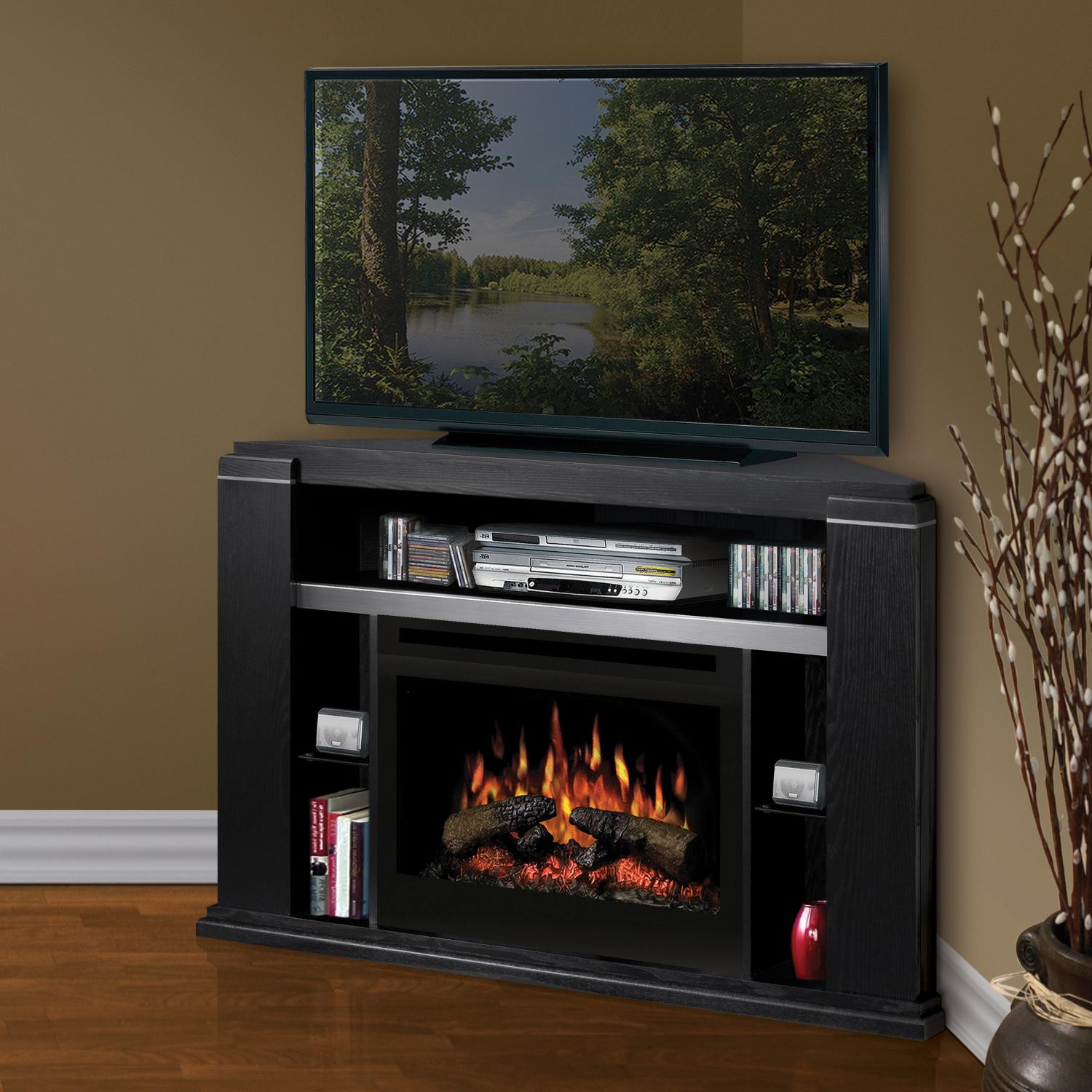 Small Electric Fireplace Tv Stand
 Space Saving Corner Electric Fireplace Providing Warmth