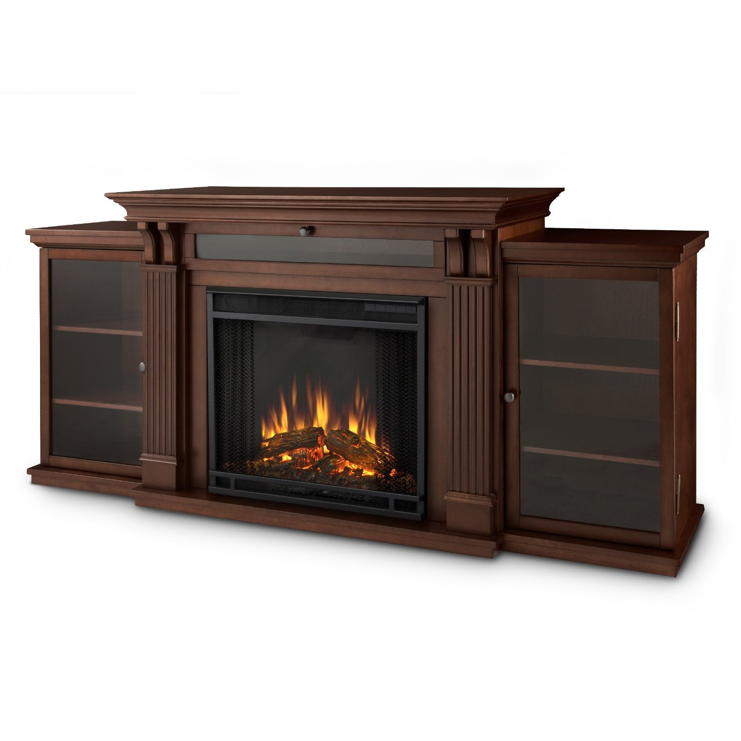 Small Electric Fireplace Tv Stand
 Electric Fireplace TV Stand Dark Espresso Firebox Dual