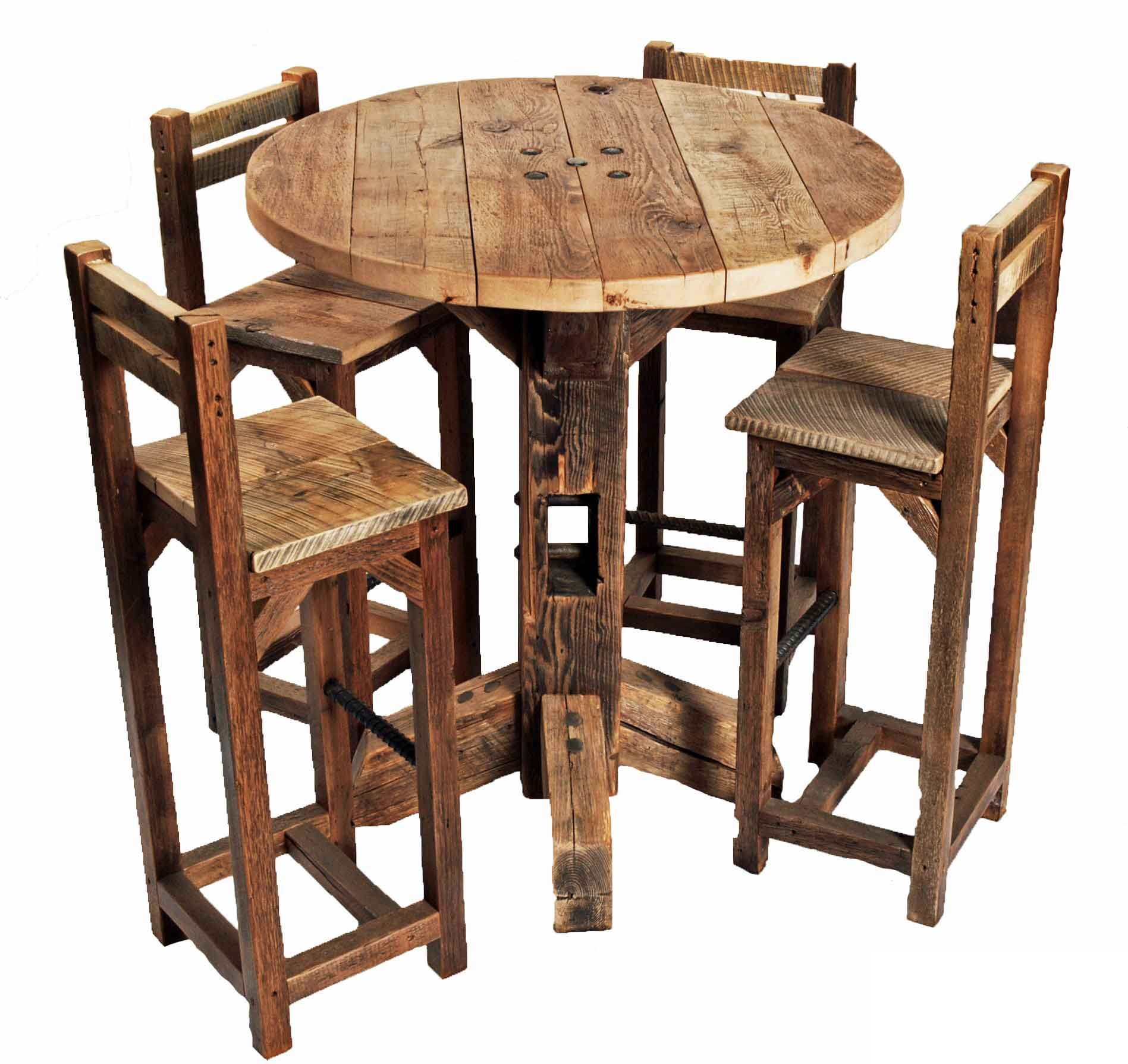 Small High Top Kitchen Table
 round bar height wood table Google Search