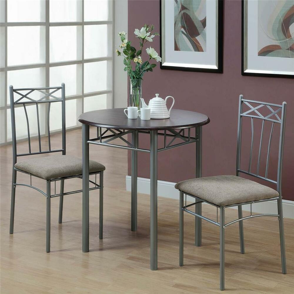 Small Kitchen Bistro Set Awesome Cappuccino Finish 3 Piece Bistro Small Dining Set Kitchen