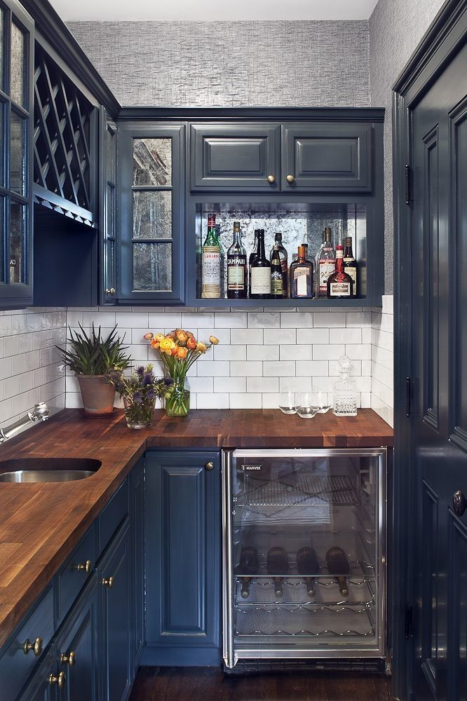 Small Kitchen Cabinet Set
 20 Trendy Blue Kitchen Sets in Interior Design
