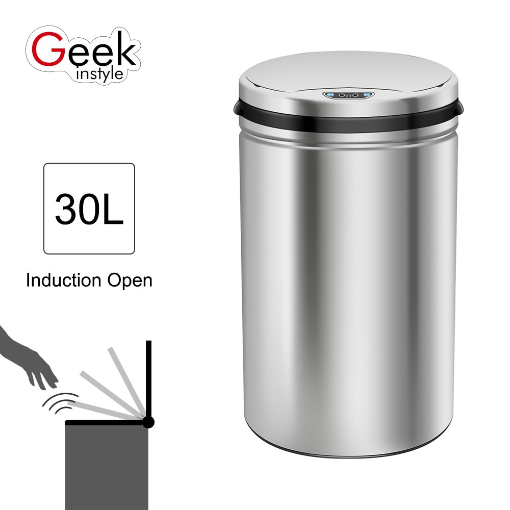 Small Kitchen Garbage Can
 30L SD009 A Stainless Steel Garbage Touchless Automatic