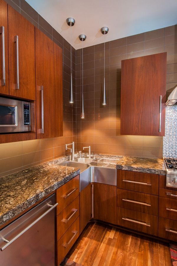 Small Kitchen Sink Cabinet
 Corner kitchen sink – efficient and space saving ideas for
