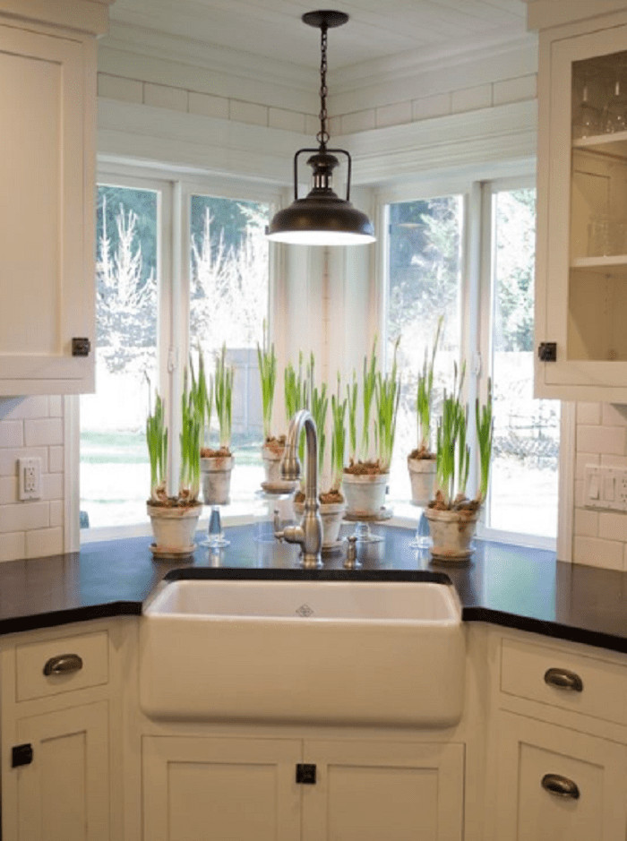 Small Kitchen Sink Ideas
 ⫸25 Cool Corner Kitchen Sink Designs [Best Ideas With
