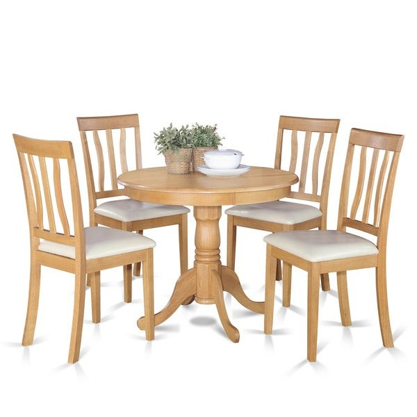 Small Kitchen Table For 4
 Shop Oak Small Kitchen Table and 4 Chairs Dining Set