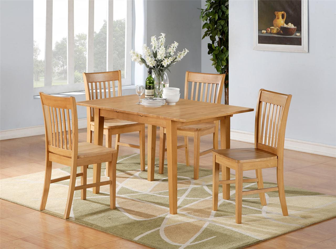 Small Kitchen Table For 4
 5PC NORFOLK RECTANGULAR DINETTE KITCHEN DINING TABLE WITH
