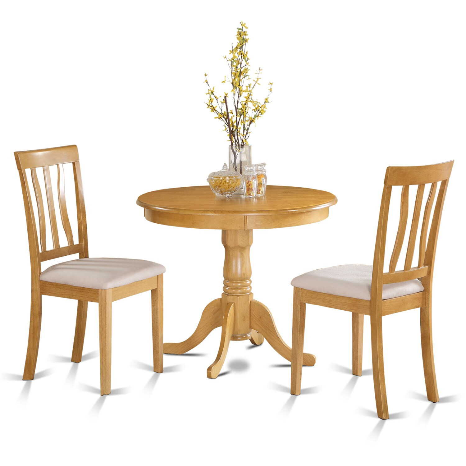 Small Kitchen Tables Sets
 Oak Small Kitchen Table Plus 2 Chairs 3 piece Dining Set
