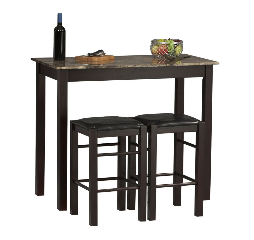 Small Kitchen Tables With Stools
 Small Kitchen Table with Stools Tall Set for 2 High