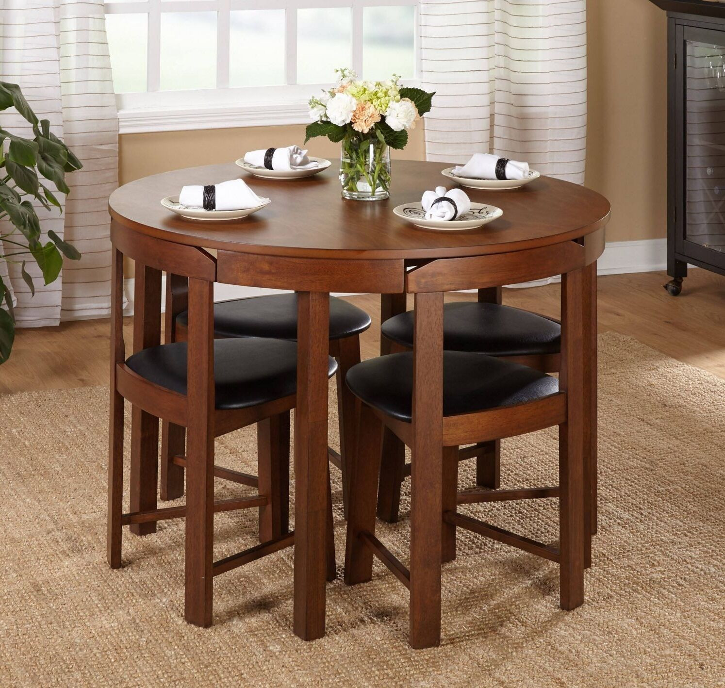 Small Kitchen Tables With Stools
 Modern 5pc Dining Table Set Kitchen Dinette Chairs