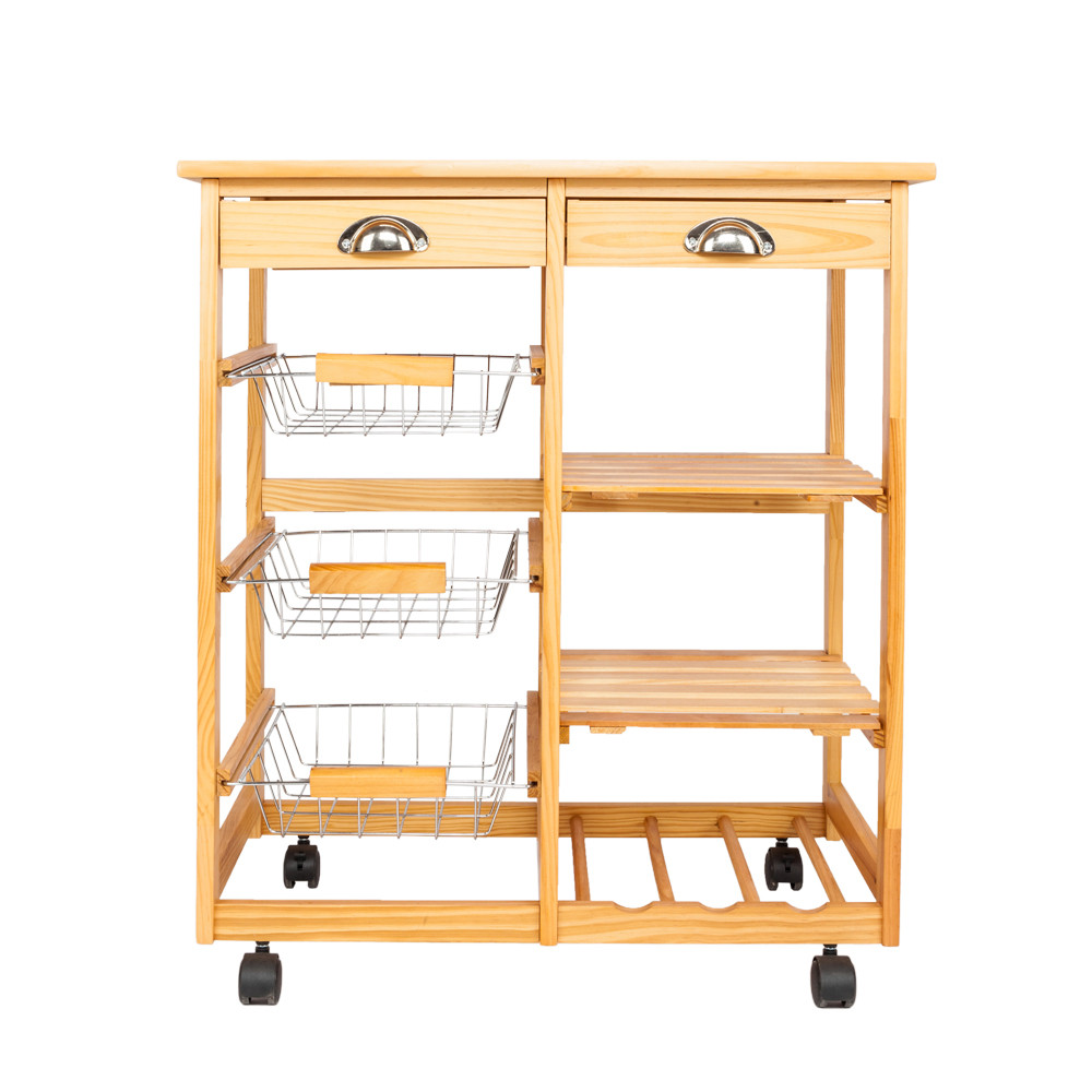 Small Kitchen Utility Cart
 CLEARANCE 3 Tier Small Kitchen Utility Carts with 2