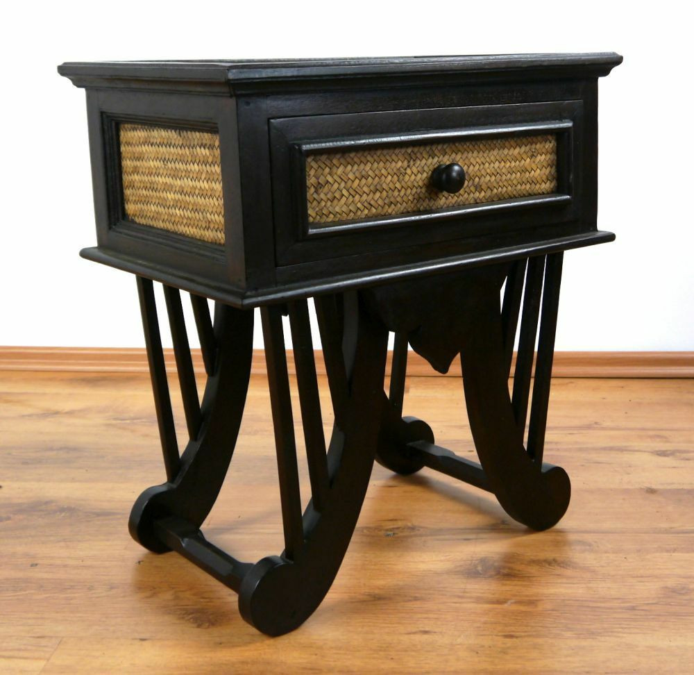 Small Living Room Cabinet
 Asian rattan bedside table Handmade Thai drawer chest