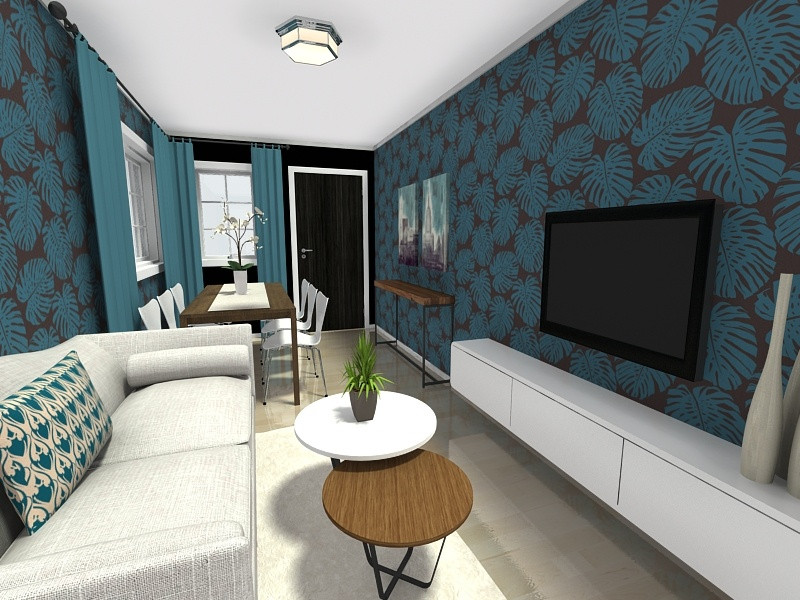 small rectangular living room layout