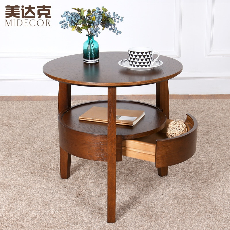 Small Livingroom Table
 Small round table wooden coffee table minimalist living