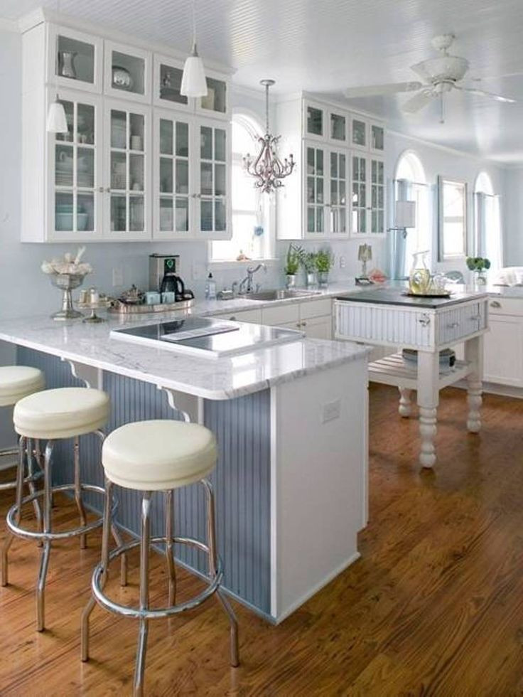Small Open Kitchen Designs
 Picture White Bright Open Kitchen Design Ideas With