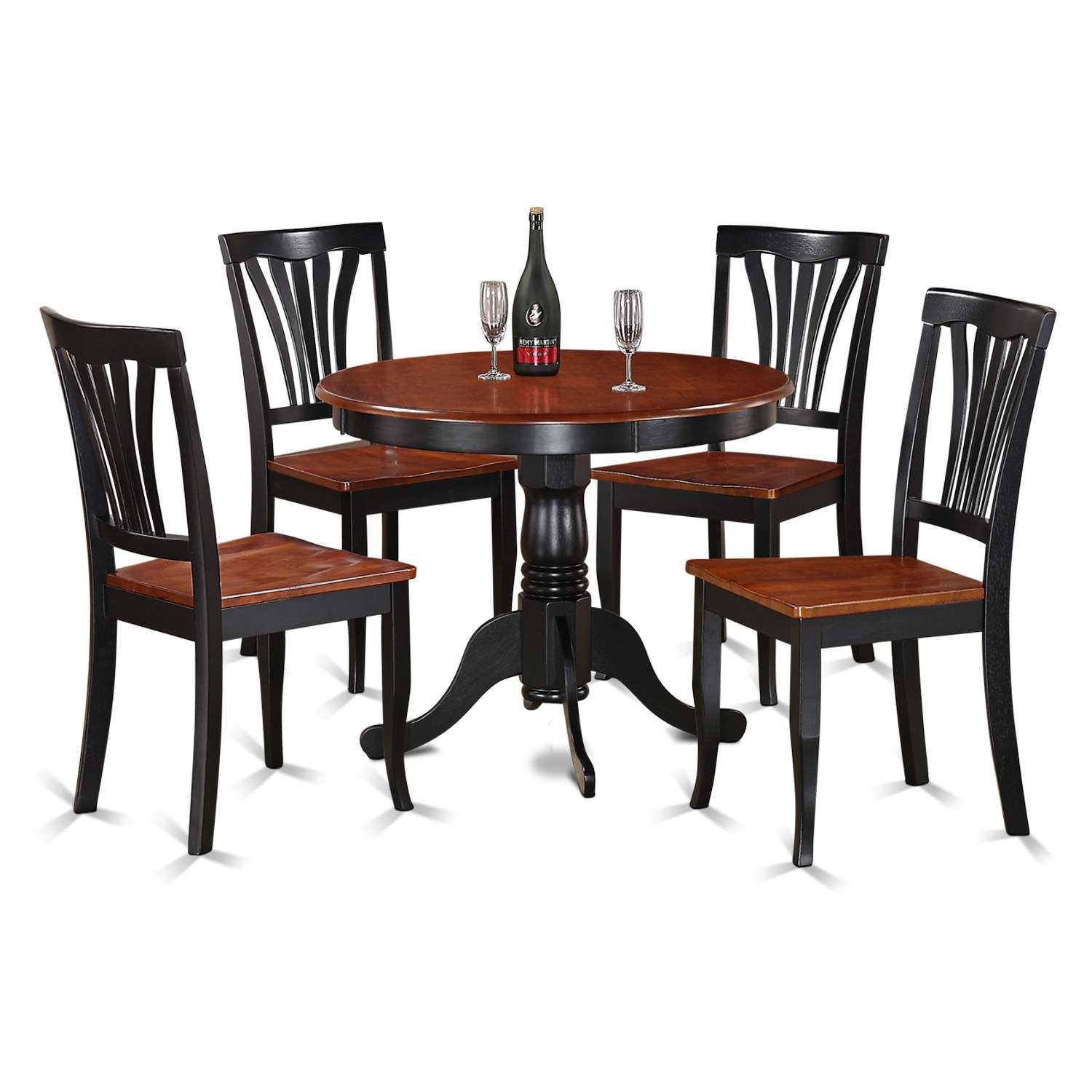 Small Round Kitchen Table Set
 East West Furniture Antique 5 Piece Small Kitchen Table