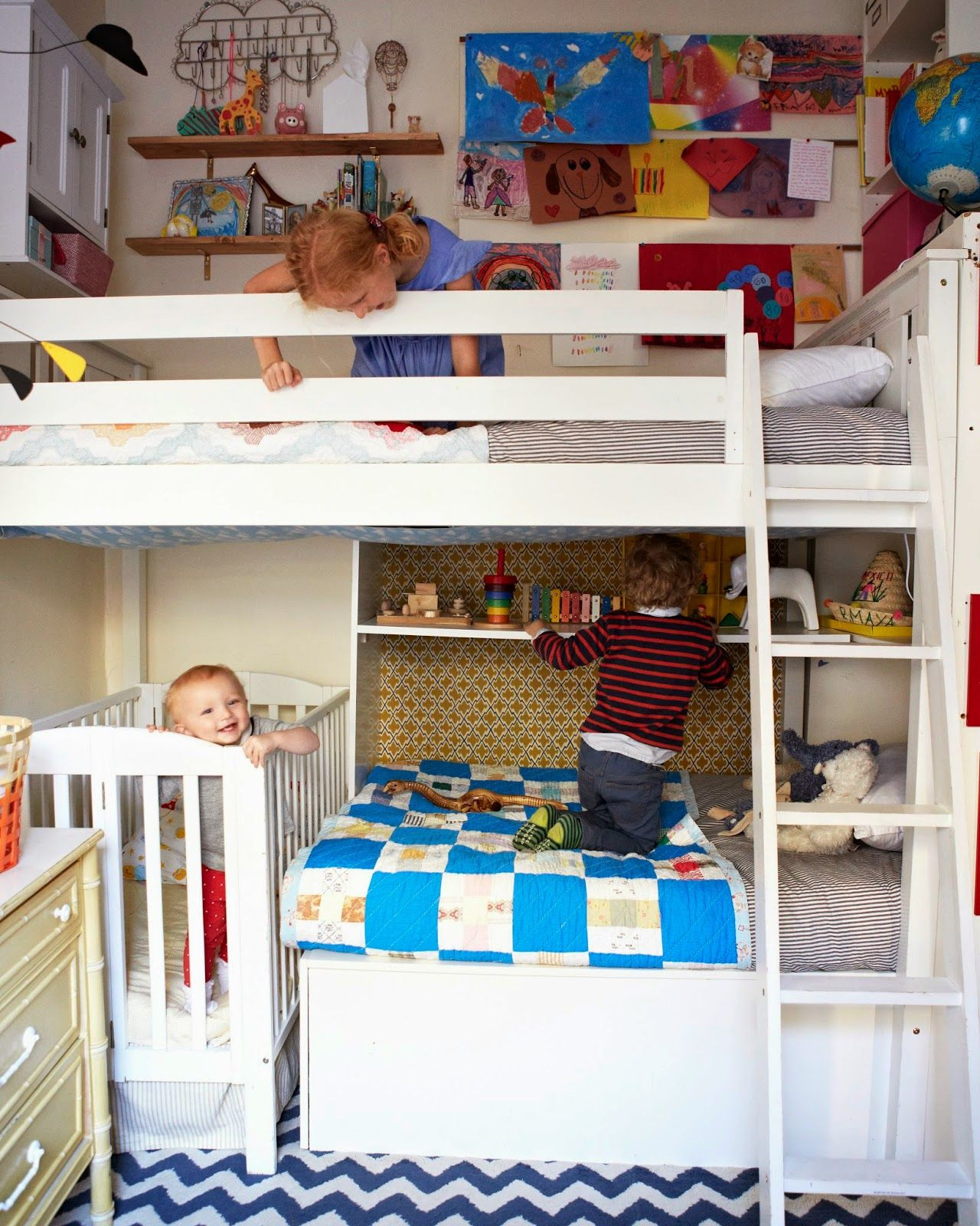 Small Shared Bedroom
 small shared bedroom with three kids Mini Me