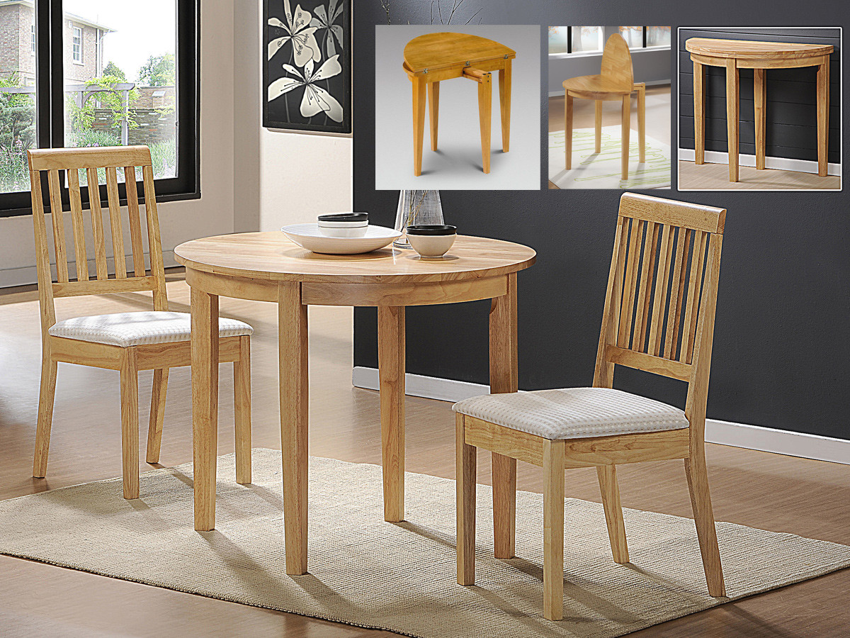 Small Wood Kitchen Table
 pact Dining Space Arrangement with Drop Leaf Dining