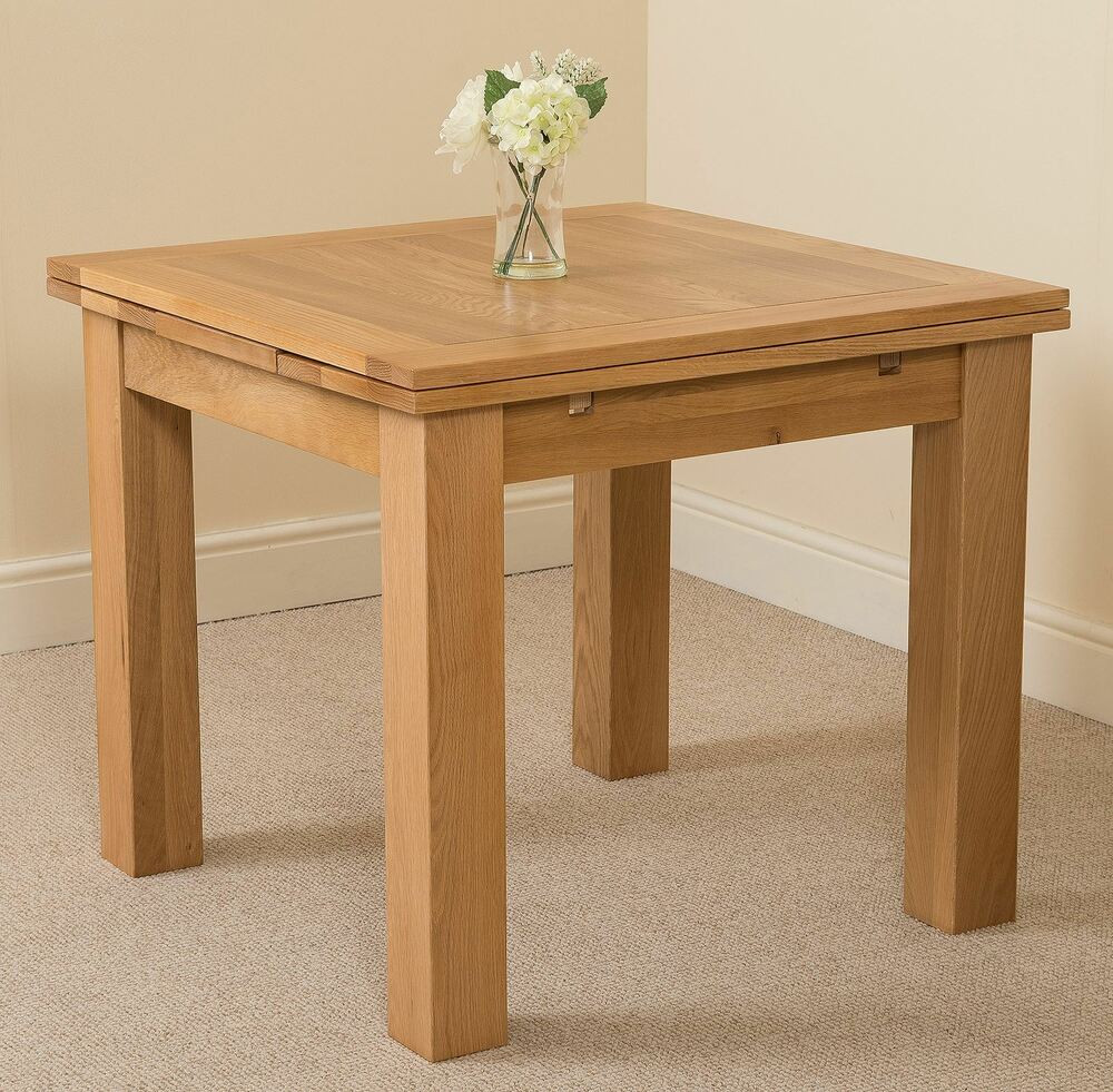 Small Wood Kitchen Table
 Richmond Solid Oak Wood Small 90 150cm Extending Dining
