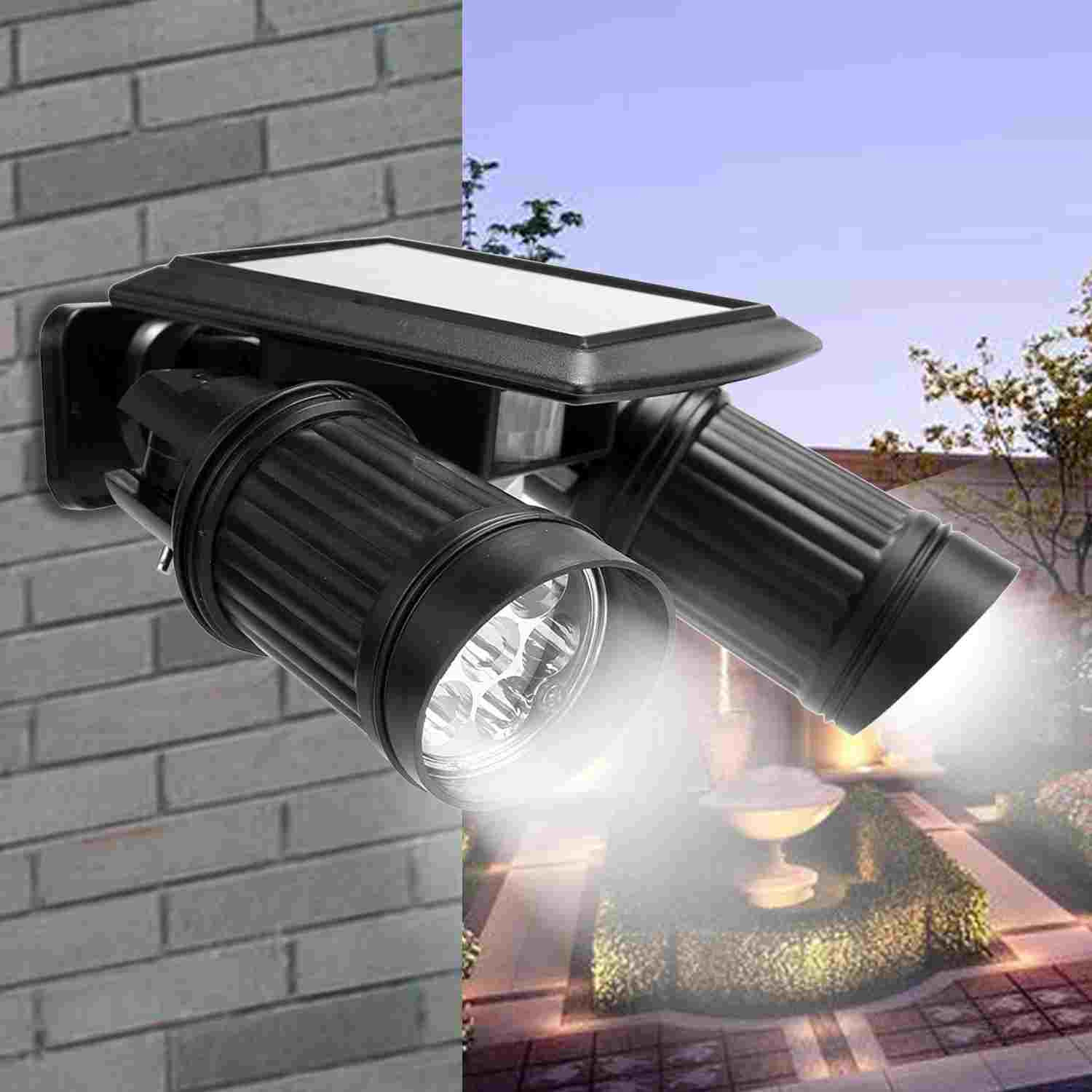 Solar Led Landscape Lighting
 Outdoor Motion Sensor LED Solar Lights Dual Head Spotlight