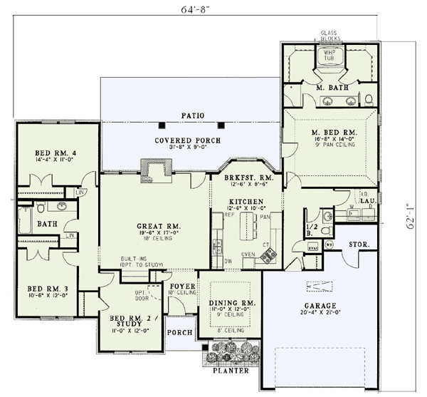 Split Master Bedroom Floor Plans
 French Style Split Bedroom House Plan 5900ND
