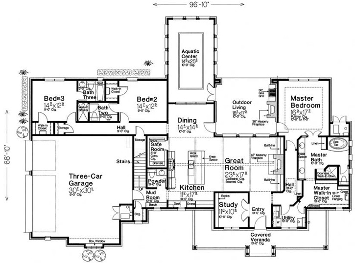 Split Master Bedroom Floor Plans
 Love the split bedroom & dual entry master suite