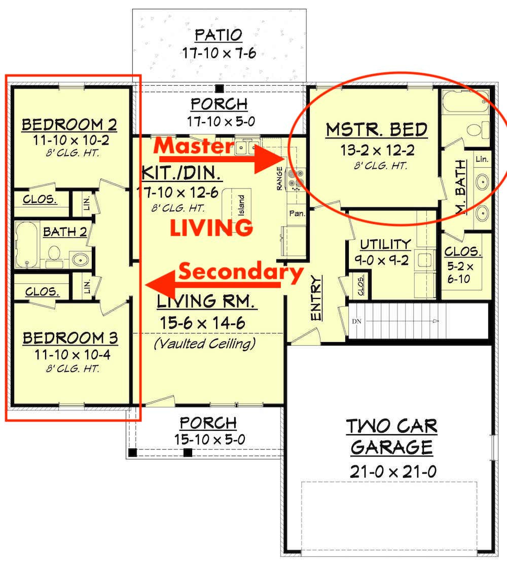 Split Master Bedroom Floor Plans
 Ranch Style Floor Plans With Two Master Suites