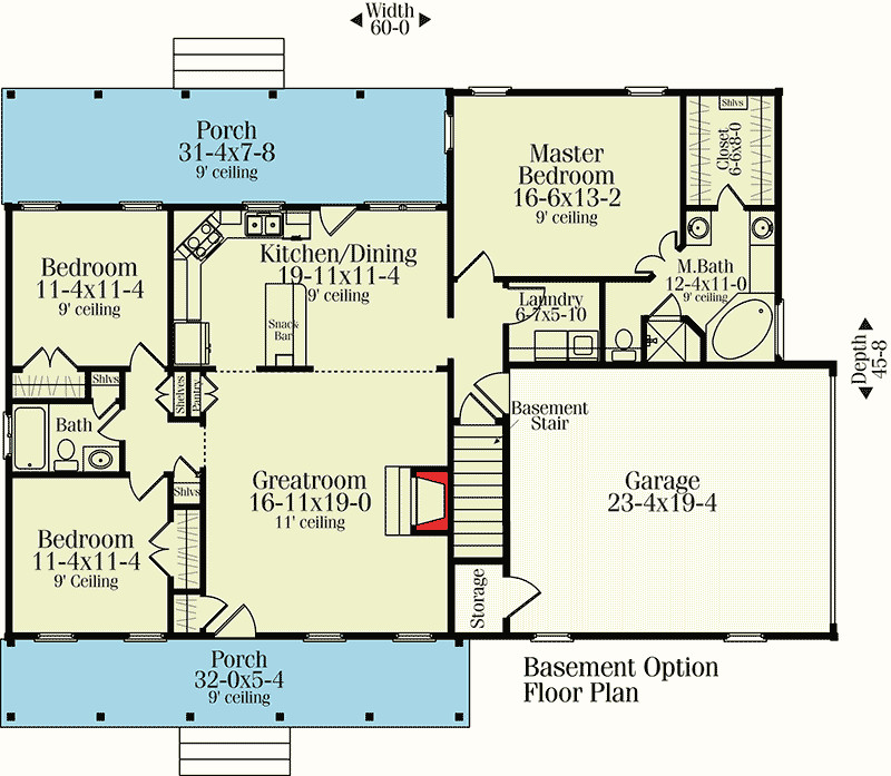 Split Master Bedroom Floor Plans
 Split Bedroom Country Ranch V