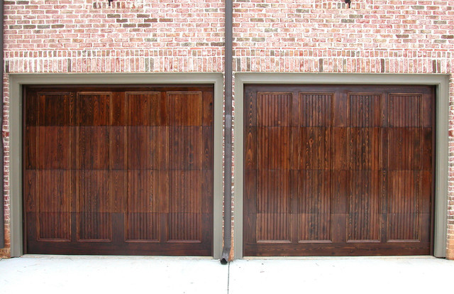 Stained Garage Doors
 Wood Stained Garage Doors Modern San Diego by