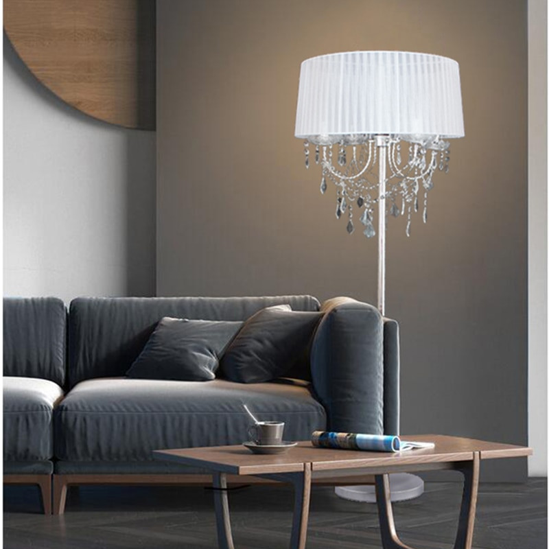 Stand Light for Living Room New Elegant Luxury Led Crystal Floor Lamps Lights Indoor