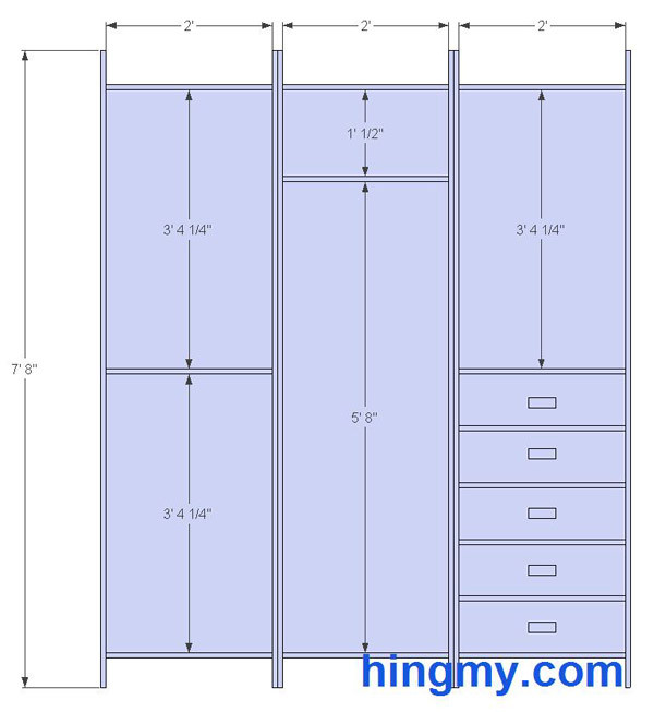 Standard Bedroom Closet Dimensions
 Designing a built in Closet