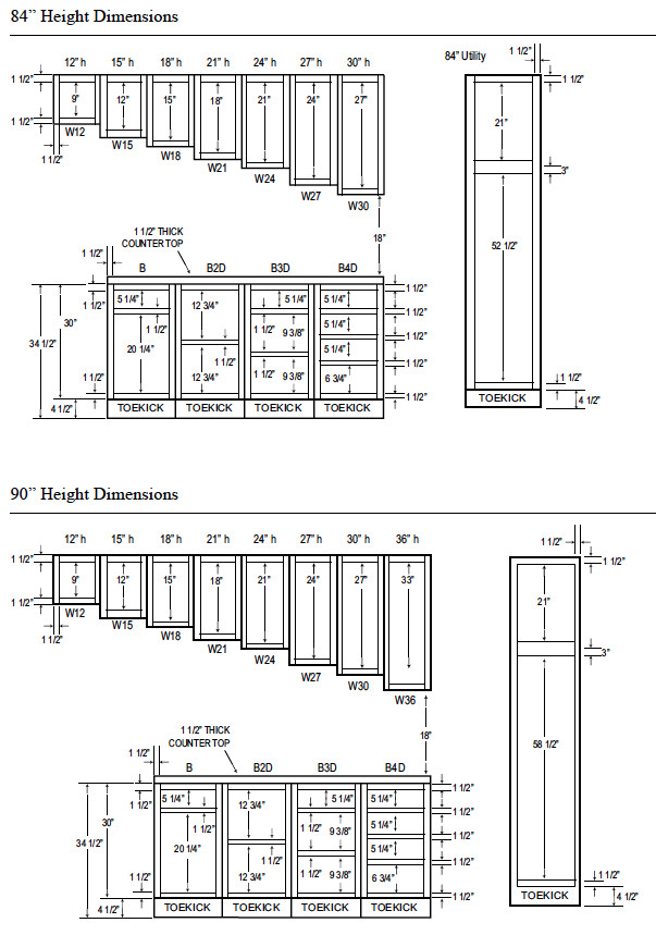 Standard Kitchen Cabinet Dimensions
 Woodcraft Custom Kitchen Cabinet Measurements