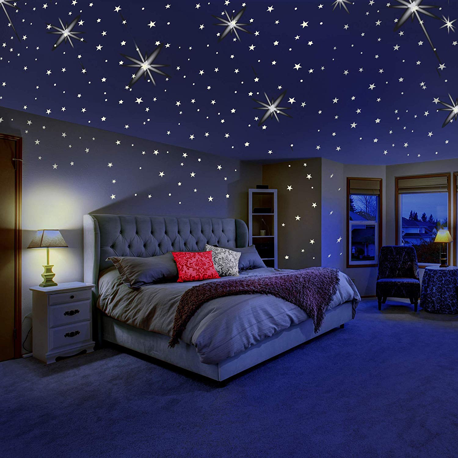Stars For Kids Room
 Popeven Glow in The Dark Stars for Ceiling or Wall