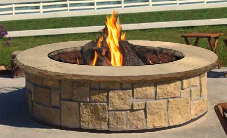 Stone Firepit Kit
 Stone Age Manufacturing 48 Inch Round Outdoor Fire